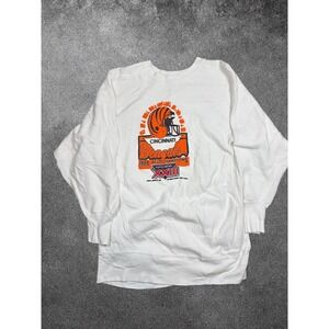 Vintage Healthknit Cincinnati Bengals 1988 AFC Champions Super Bowl Sweatshirt L